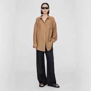 NWT‎ Anine Bing Tio Shirt in Butterscotch in Size XS